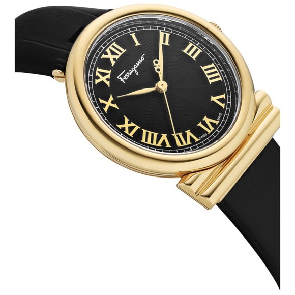 Salvatore Ferragamo Womens Gold Numeral Watch